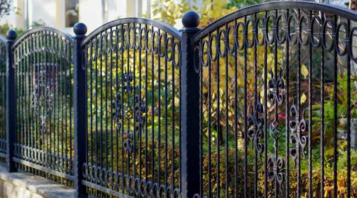 Iron garden fence for protection and safety